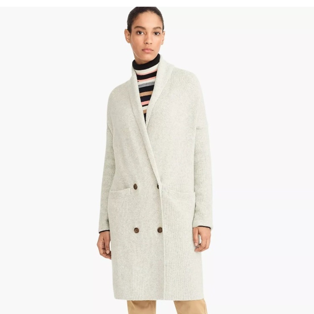 Jcrew Double Breasted Cozy Cardigan grey xs
